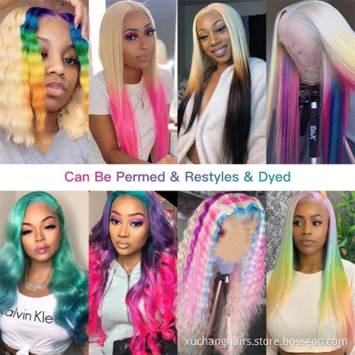 Transparent frontal 613 blonde hd human hair lace front wig,lace 100% virgin human hair wig,front lace brazilian hair wig vendor